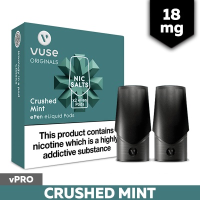 Vuse ePen vPro Crushed Mint E-Cigarette Refill Cartridges (18mg)