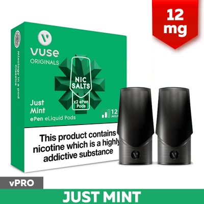Vuse ePen vPro Just Mint Menthol E-Cigarette Refill Cartridges (12mg)