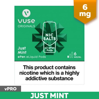 Vuse ePen vPro Just Mint Menthol E-Cigarette Refill Cartridges (6mg)