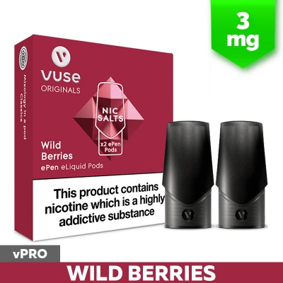 Vuse ePen vPro Wild Berries E-Cigarette Refill Cartridges (3mg)