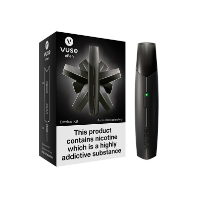 Vuse ePen Black E-Cigarette Device with USB Charger