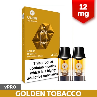 Vuse ePod 2 vPro Golden Tobacco Refill Pods (12mg)