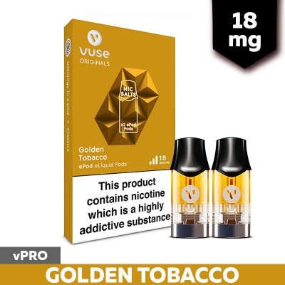 Vuse ePod 2 vPro Golden Tobacco Refill Pods (18mg)