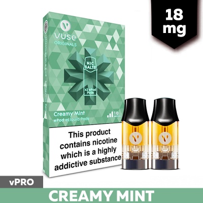 Vuse ePod 2 vPro Creamy Mint Refill Pods (18mg)
